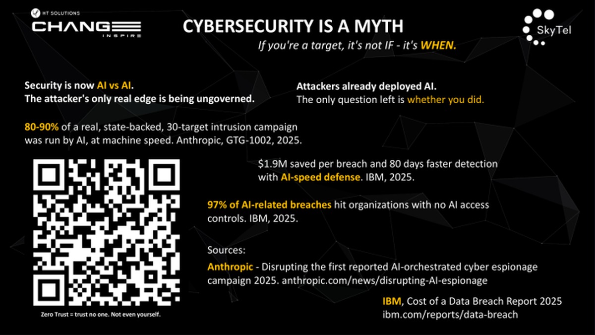 Cybersecurity is a myth: if you’re a target, it’s not if - it’s when
