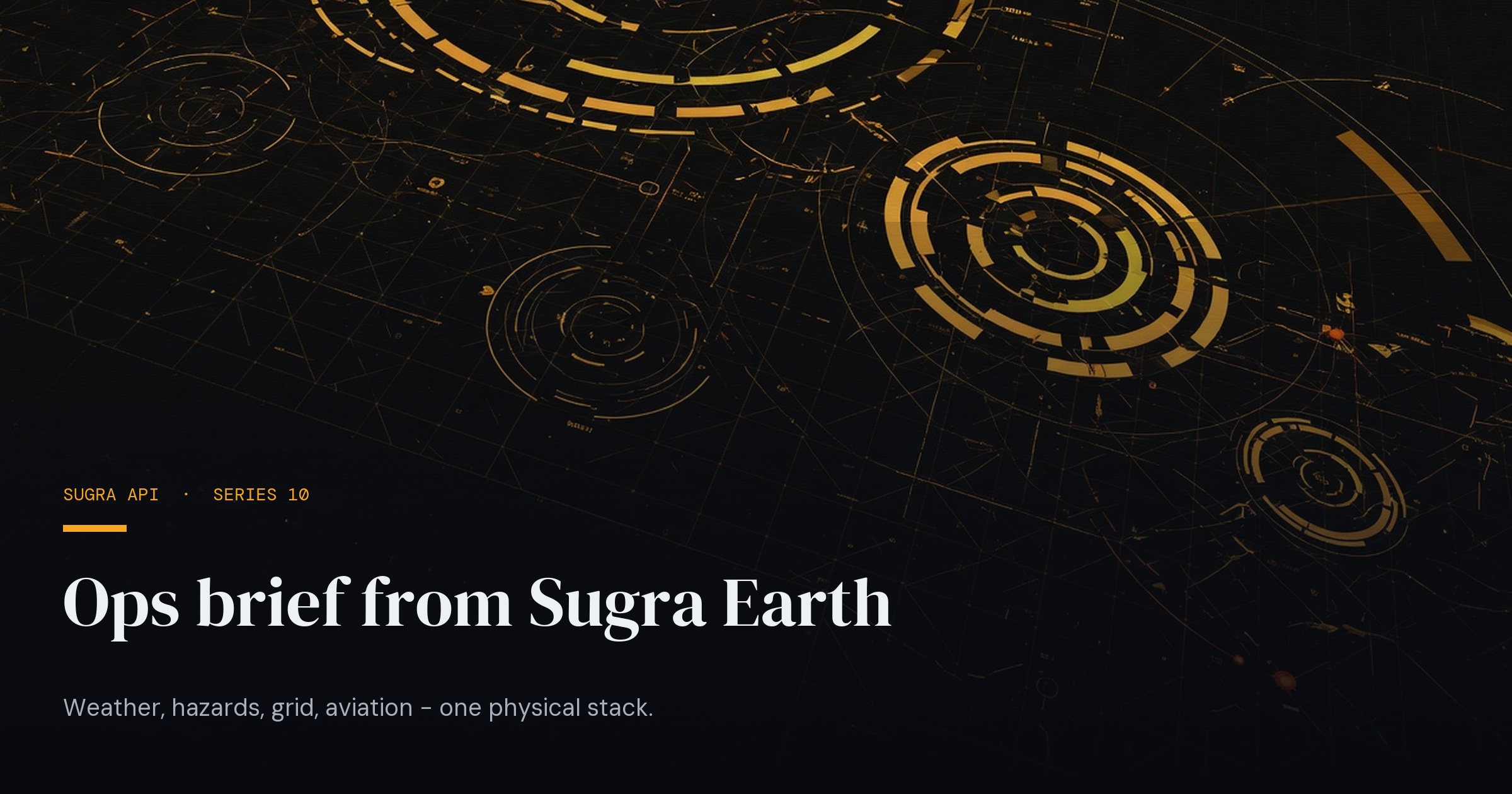 Ops brief from Sugra Earth - Sugra API blog