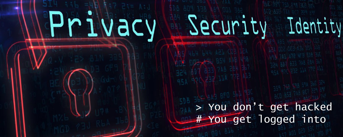 Privacy Security Identity - You don't get hacked. You get logged into.